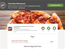 Tablet Screenshot of citypizzacampbell.com